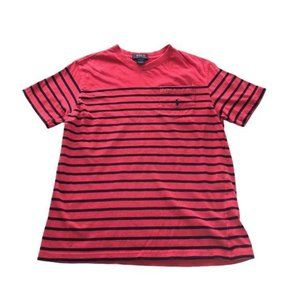 Polo Ralph Lauren Striped V-neck T-shirt w/ Pocket | L